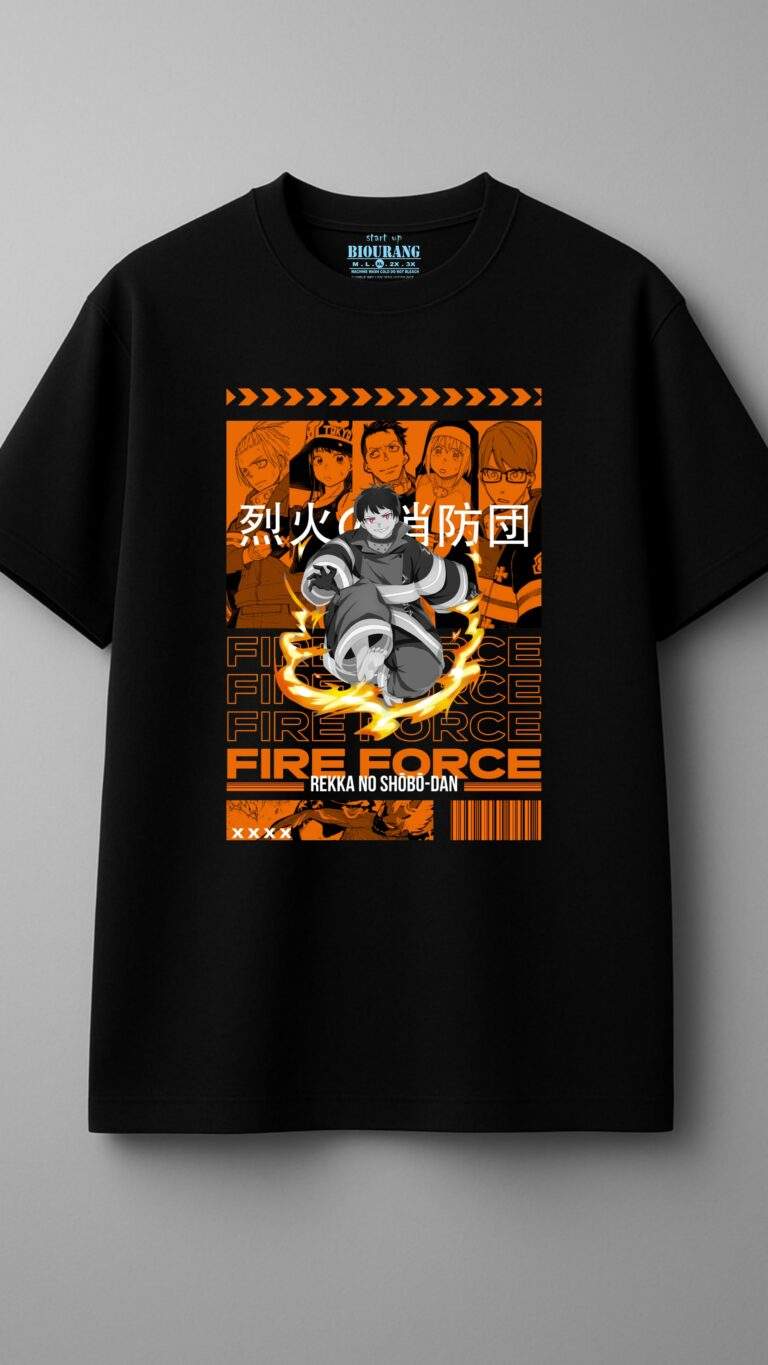 تیشرت انیمه ای طرح fire force