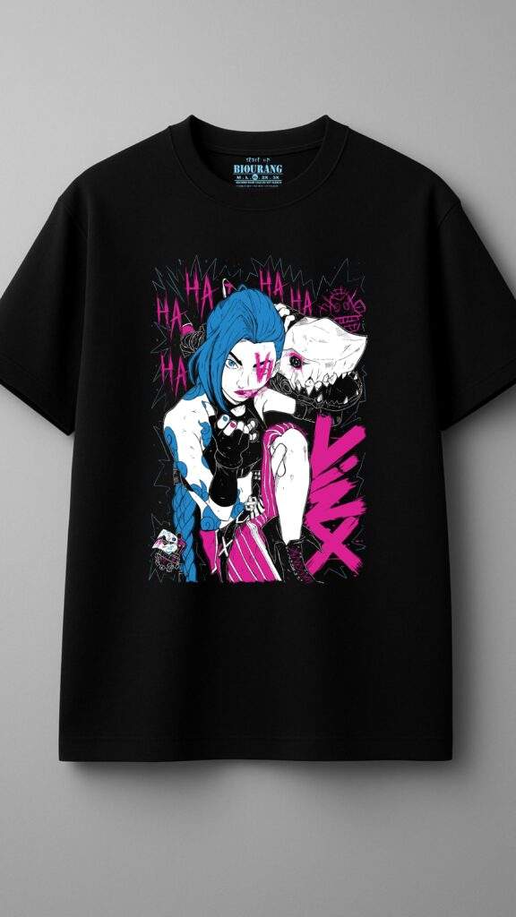 تیشرت مشکی طرح jinx