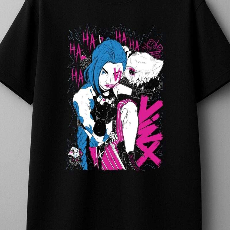 تیشرت مشکی طرح jinx