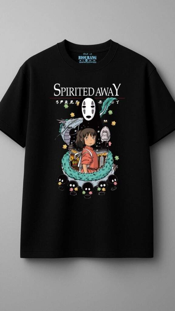 تیشرت مشکی طرح شهر اشباح