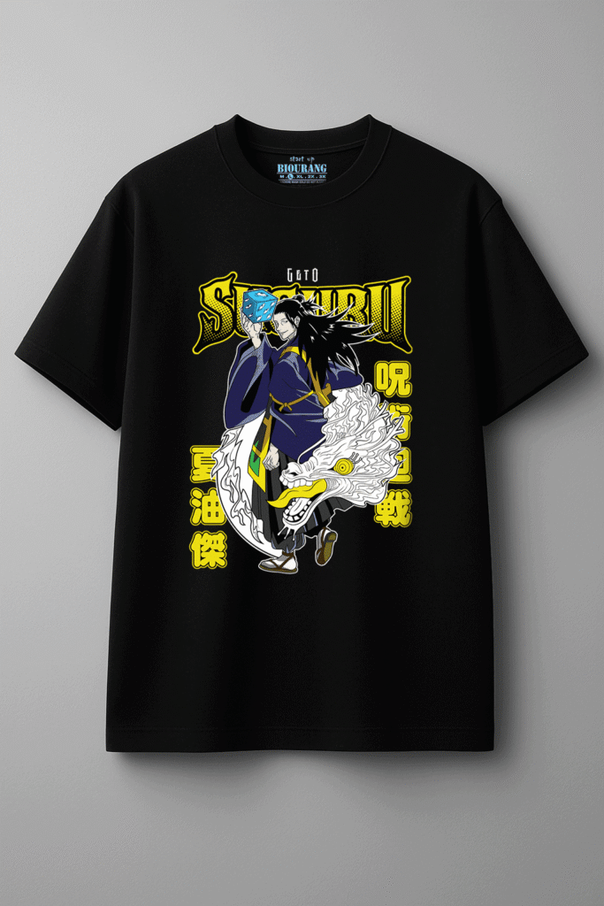 تیشرت مشکی طرح Suguru Geto