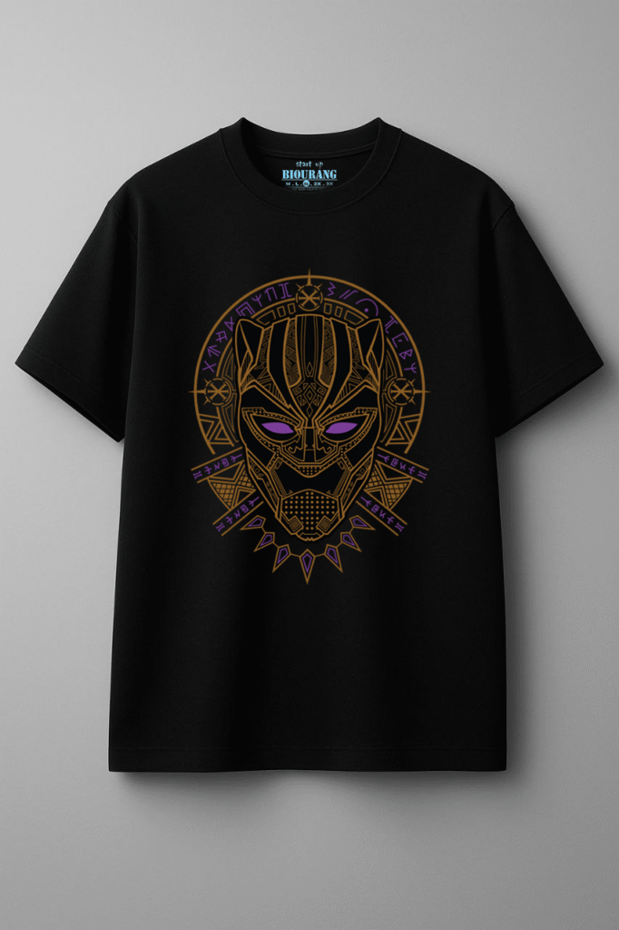 تیشرت نخی طرح black panther