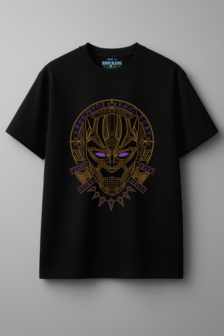 تیشرت نخی طرح black panther