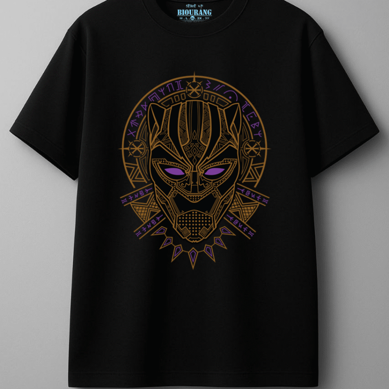 تیشرت نخی طرح black panther
