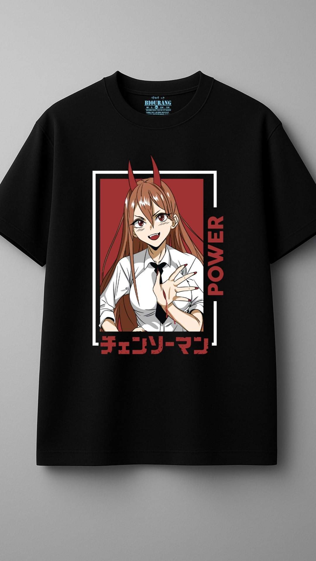 تیشرت مشکی طرح power