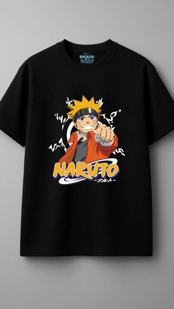 تیشرت مشکی طرح naruto