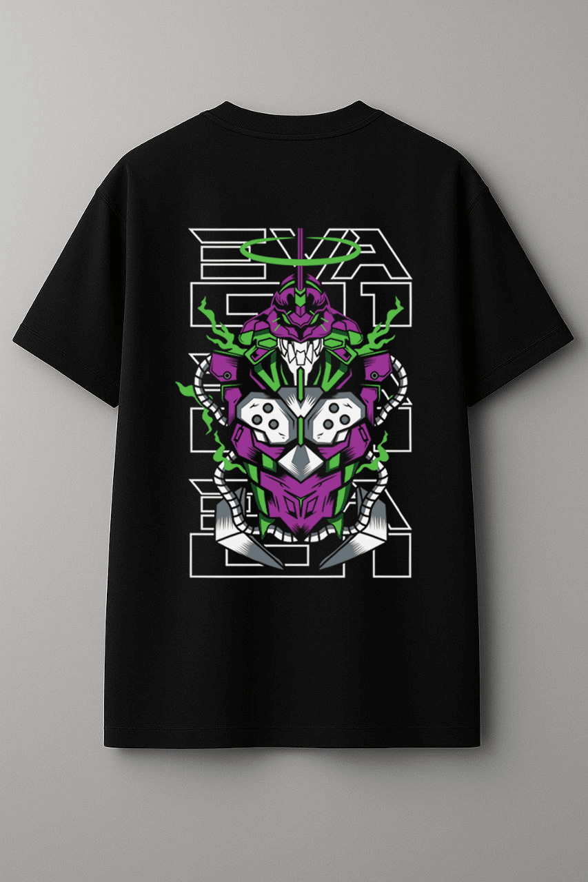 تیشرت مشکی طرح neon genesis