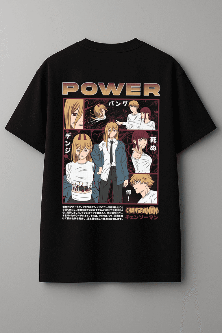 تیشرت انیمه‌ای پاور